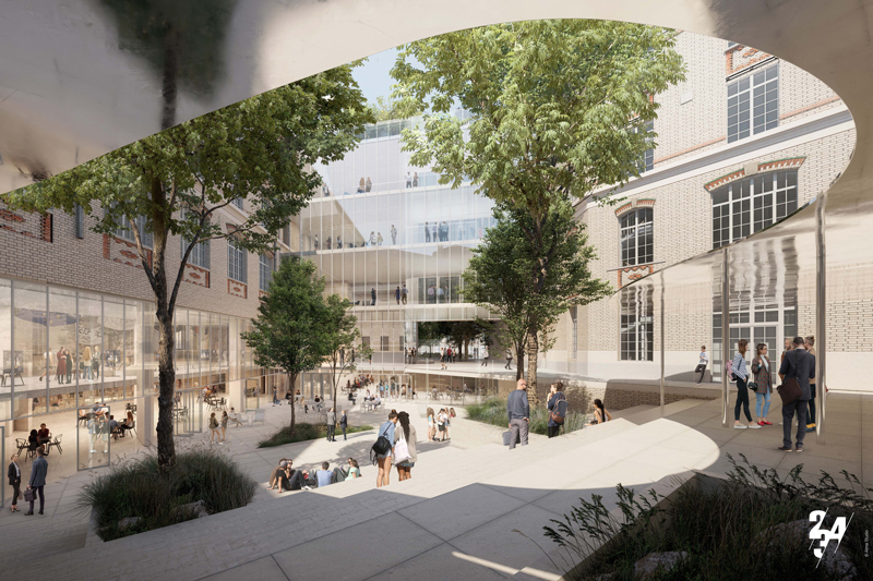 ESCP Paris Campus - Real Estate Project - Stepped courtyard