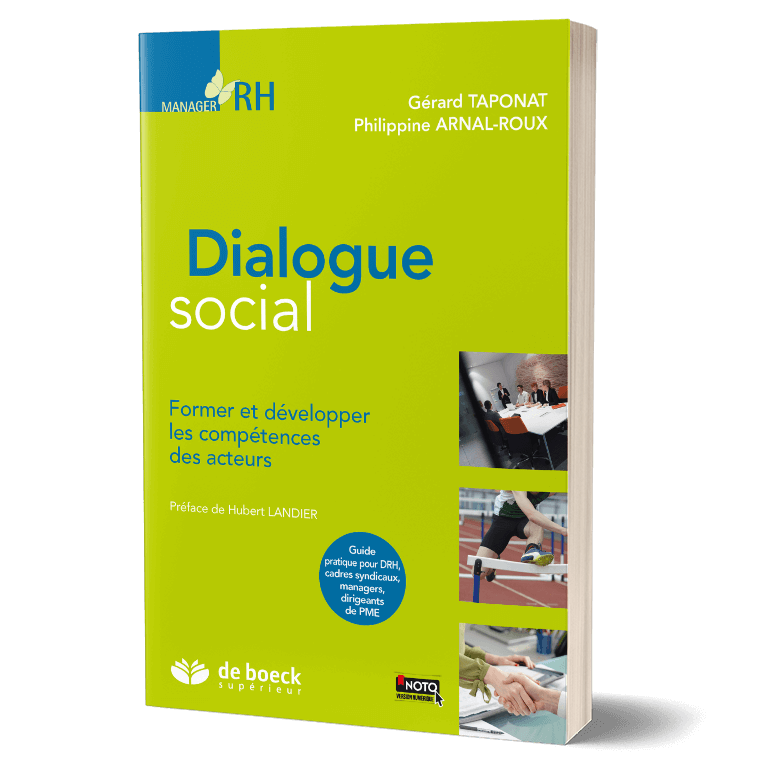 Couverture, Dialogue social: former et développer les compétences des acteurs par G. Taponat & P. Arnal-Roux