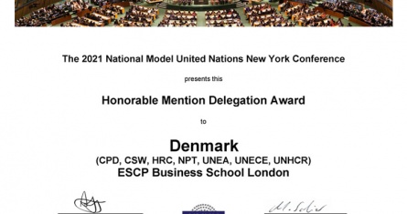 ESCP London Campus Students Win Award at National Model United Nations New York Conference  