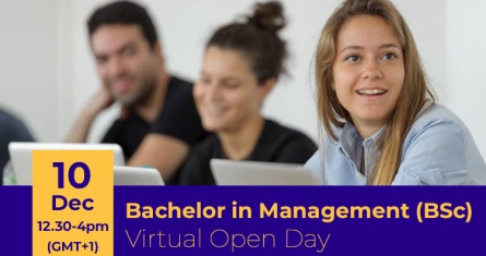 Student in classroom - 10 December 2022 from 12.30 p.m to 5 p.m. (CET) - Bachelor in Management